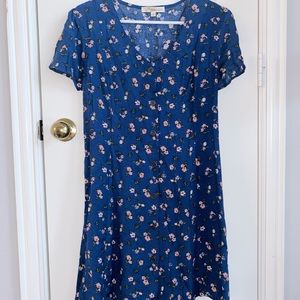 blue floral dress